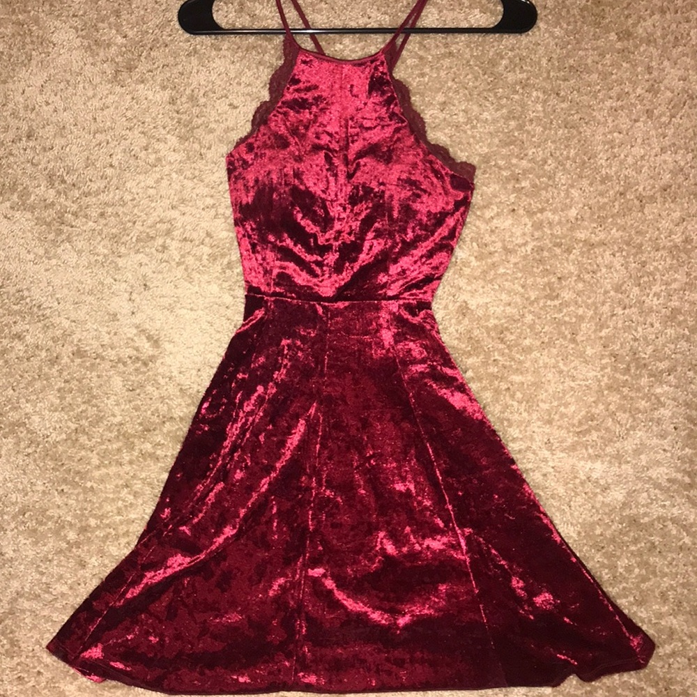 Velvet red dress